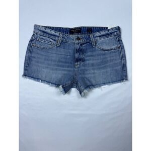 Lucky Brand The Cut Off Denim Shorts Blue Medium Wash Frayed Hem 6/28  NEW